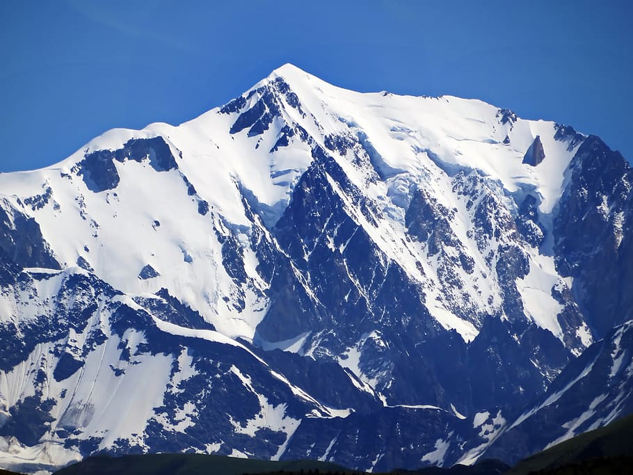 alps, mont blanc, massif, haute-savoie, panorama, summits, glacier, mont blanc massif, mountain, snow