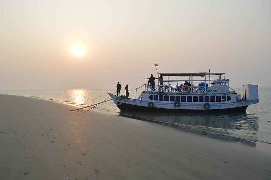 crossindia adventures, Sundarbans, Adventures, 西ベンガル州, インド, 航海船, 日没, 交通機関, 反射, 海