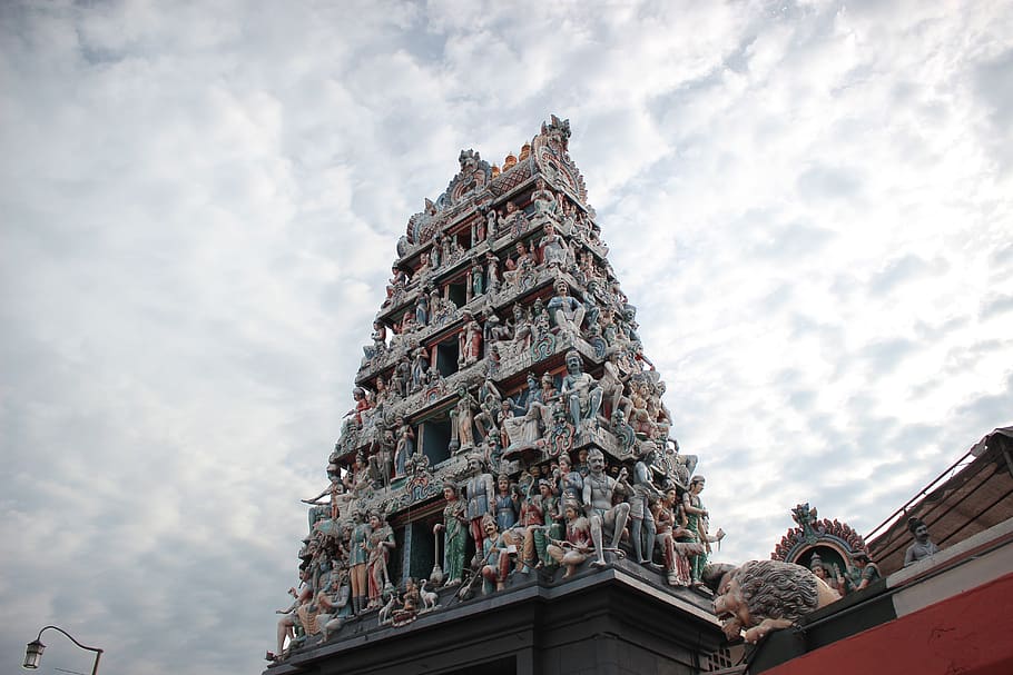 templo, cingapura, hindu, herança, viagem, cultura, urbano, histórico, religioso, shiva