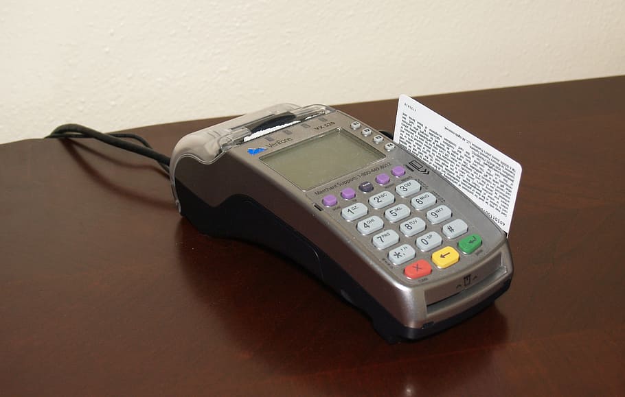 gray card terminal, credit card machine, card, sale, business, money, machine, credit, currency, finance