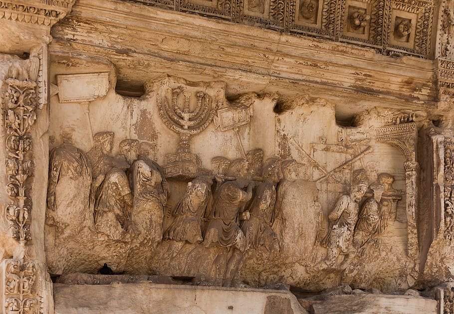 forum romanum, arch titus, relief, jerusalem, ancient, italy, famous, architecture, history, ruin