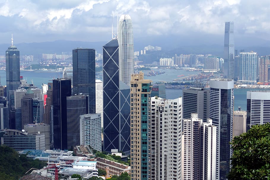 city buildings, daytime, Hong Kong, China, Skyscraper, Asia, City, big city, architecture, skyline