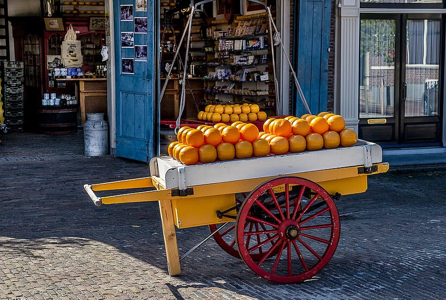 Holland, Cheese Shop, Food, Eat, cheese, netherlands, dutch cheese, cheese loaf, fruit, food and drink