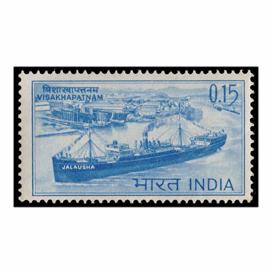 India, perangko, cut out, latar belakang putih, tidak ada orang, biru, foto studio, surat, alam, objek tunggal