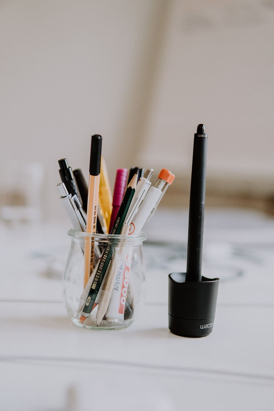 mesa, desenhar, lápis, caneta, criatividade, arte, trabalho, escritório, escrever, projeto