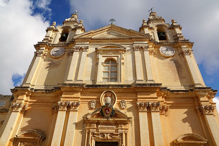 Iglesia, Malta, Mdina, Arquitectura, catedral, religión, fe, santo, isla, torre