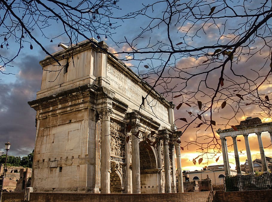 antigüedad, foro romano, monumento, historiador, roma, arquitectura, estructura construida, exterior del edificio, cielo, vista de ángulo bajo