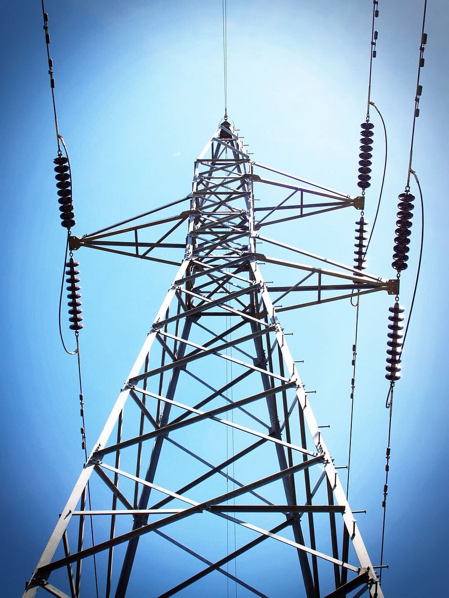 power, electricity, line, pylon, sunset, grid, wire, wiring, network, tower