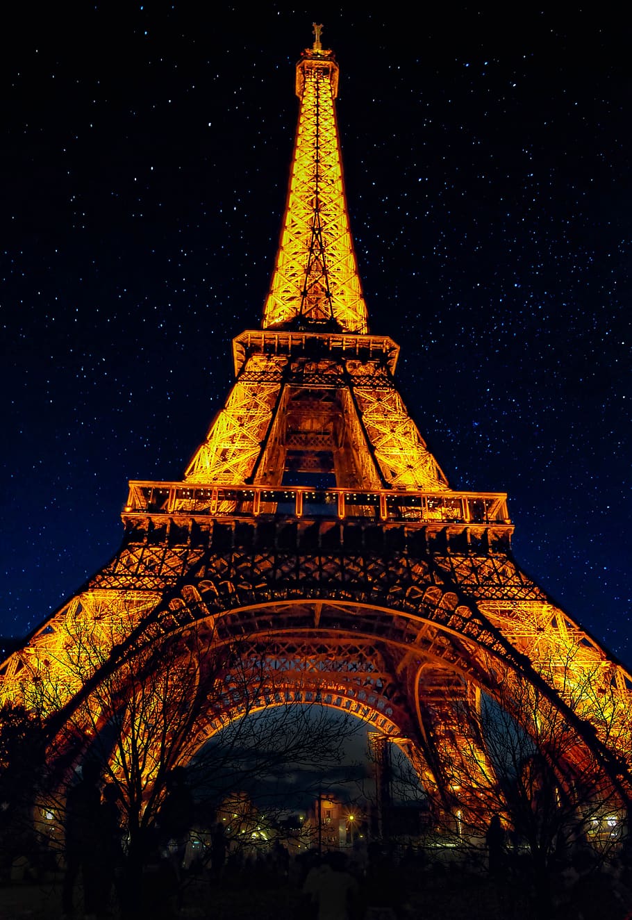 tower, eiffel tower, paris, france, architecture, europe, city, night, tall, historical