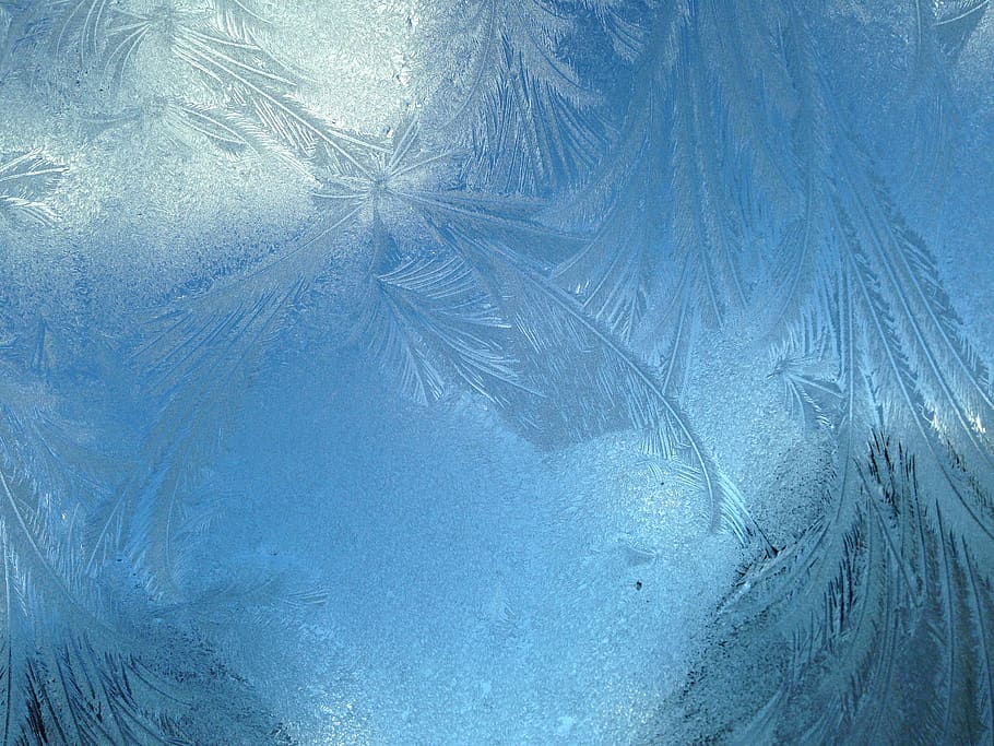 hielo, textura, ventana, azul, patrón, fondo, helado, frío, natural, naturaleza