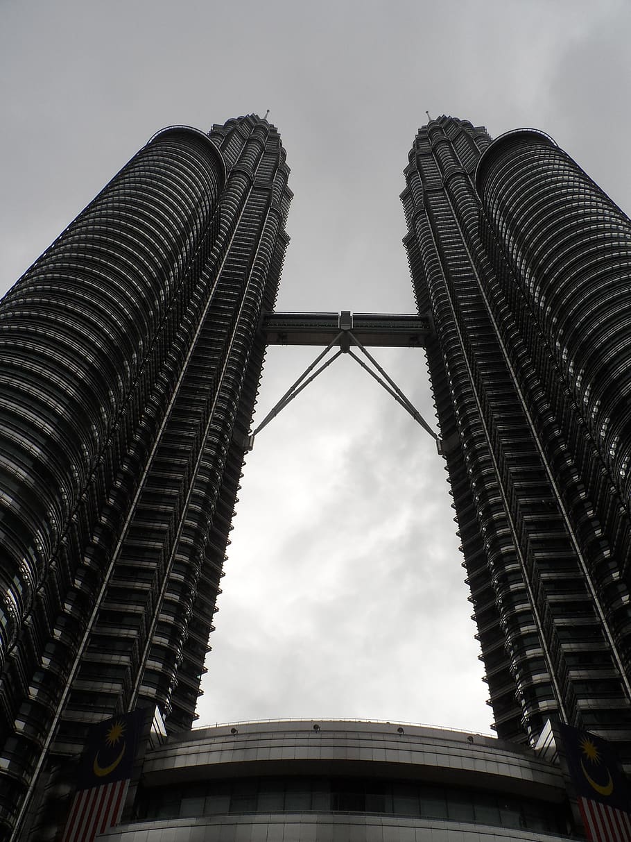 architecture, buildings, petronas towers, malaysia, structure, business, office building exterior, skyscraper, built structure, sky
