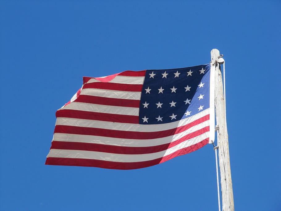 Estados Unidos, bandera estadounidense, bandera, estadounidense, EE. UU., rayas, símbolo, azul, rojo, blanco