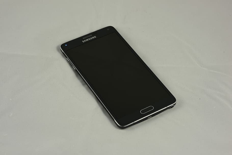 hitam, smartphone samsung galaxy, Samsung, Galaxy Note 4, Ponsel, smartphone, telepon, pintar, nirkabel, perangkat