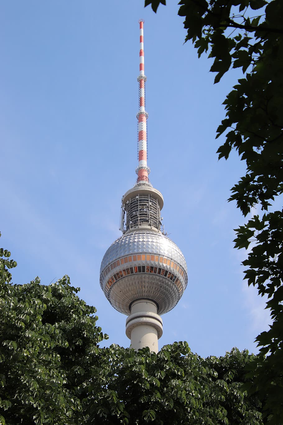 menara tv, Daun-daun, pohon, Berlin, alexanderplatz, modal, tempat-tempat menarik, tengara, alex, langit