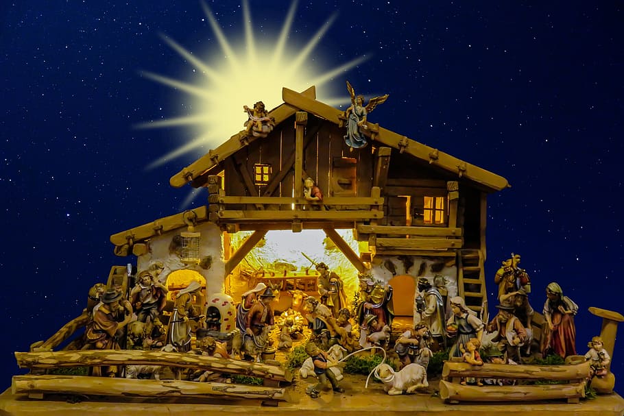 キリスト降誕は置物, クリスマス, キリスト降誕のシーン, ベビーベッド, 父のクリスマス, 失速, イエス, サントン, マリア, クリスマスイブ