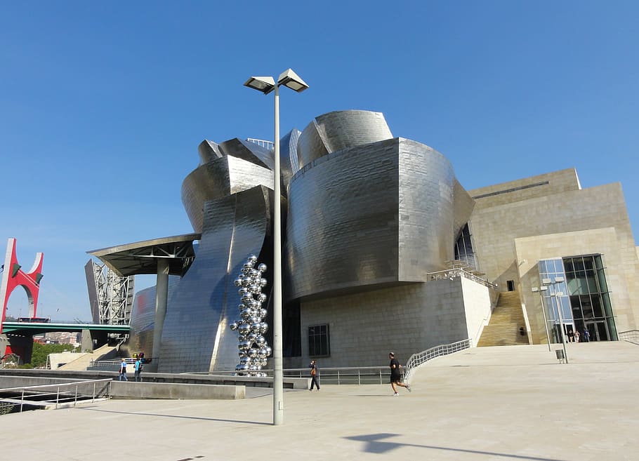 Bilbao, Guggenheim, Arquitectura, edificio, Europa, España, futurista, museo, exterior del edificio, estructura construida