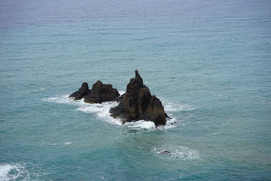 island, rock, rock island, tenerife, north coast, coast, sea, ocean, islands, rock islands