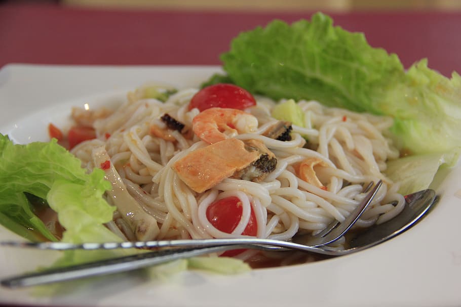 gourmet, seafood noodles, thai noodles, food, asia, food and drink, freshness, pasta, healthy eating, italian food