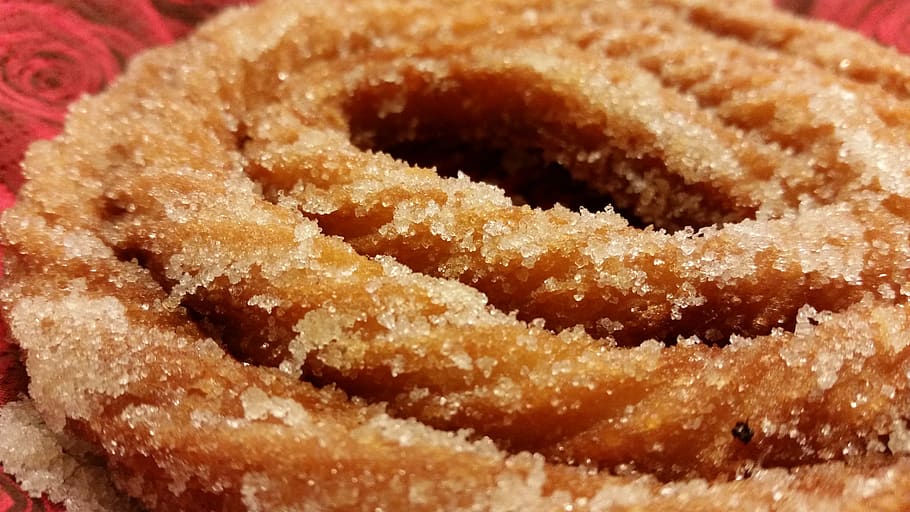 churros, pastries, bake, confectionery, sugar, sweet, pretzel, food, food and drink, sweet food