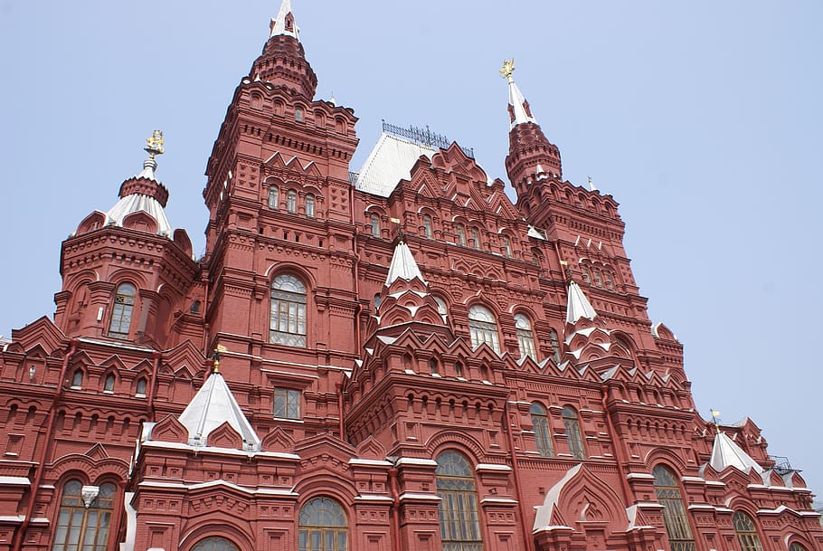 russian architecture, museum, red square, historical museum, monument, sights, moscow, the kremlin, russia, architecture