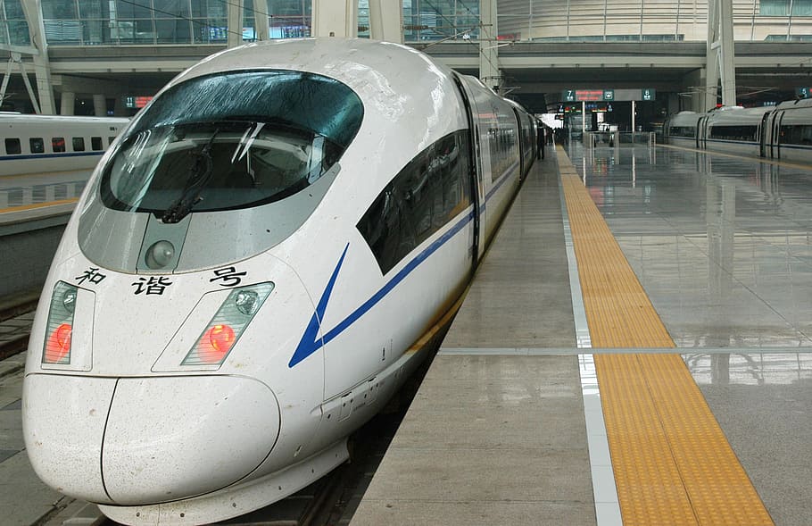 putih, kereta api, di dalam, Kereta, Stasiun, Beijing, Transportasi, perjalanan, rel, platform