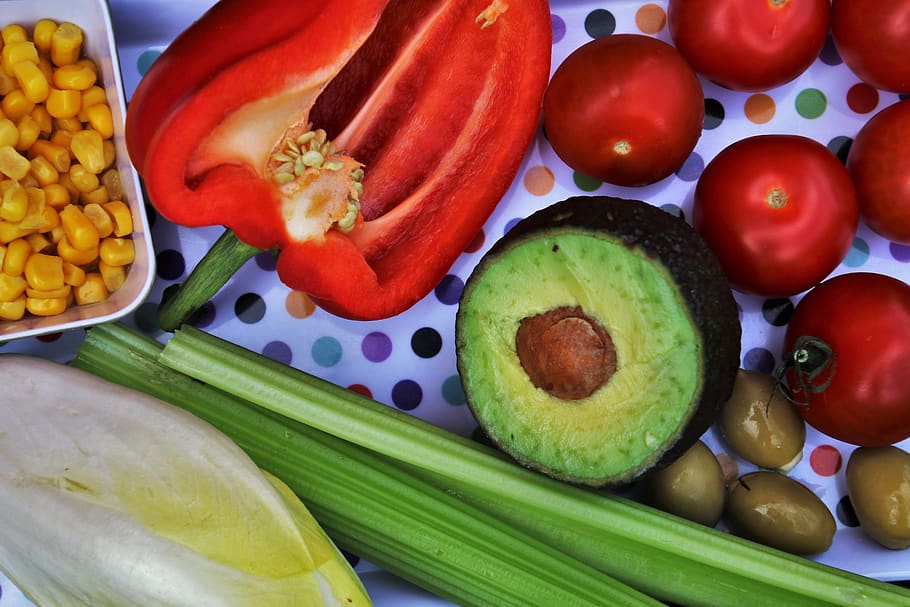 sayuran, diet, sehat, berwarna-warni, makan, sayur, buah, kesegaran, produk, hidangan pembuka