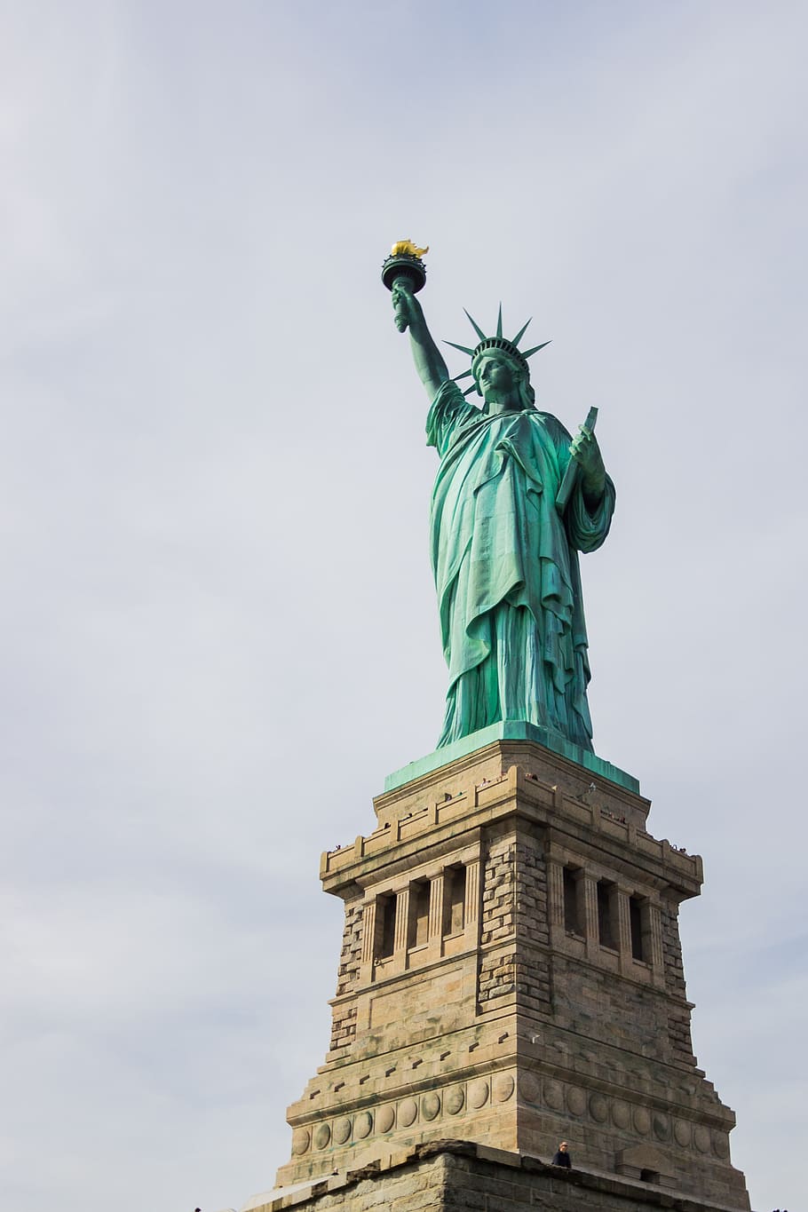 statue of liberty, manhattan, usa, monument, statue, dom, landmark, america, city, ny