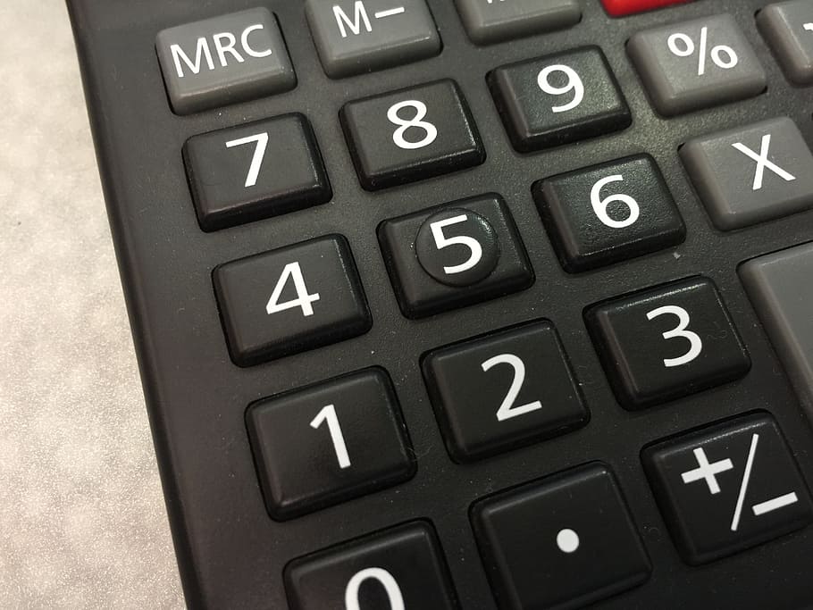 calculadora, preto, número, botões, contar, dispositivo, comunicação, tecnologia, teclado, texto
