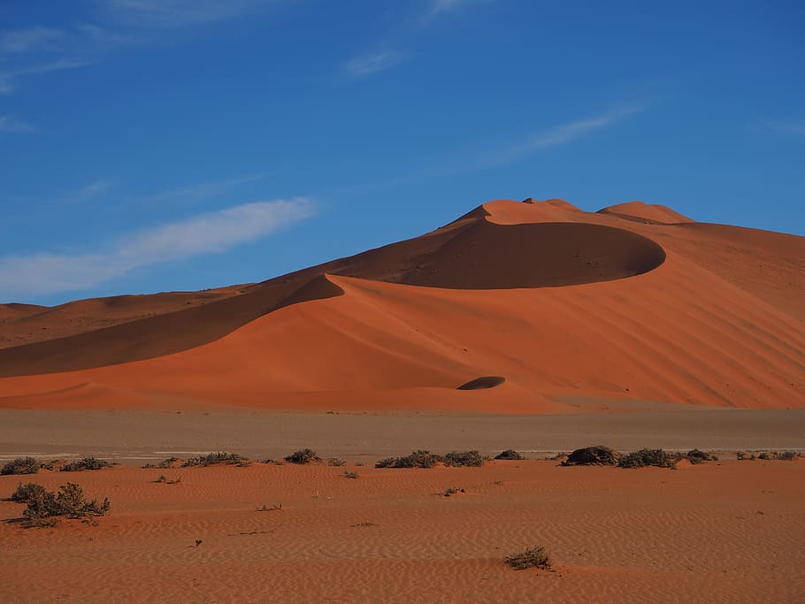 namibia, sossusvlei, desert, dune, scenics - nature, land, sky, landscape, tranquil scene, sand