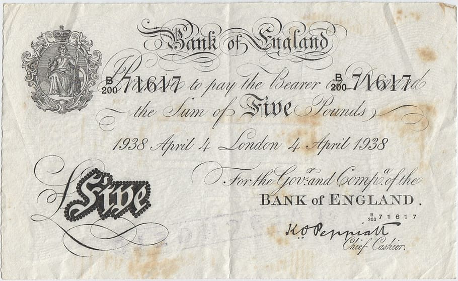 pound note, counterfeit money, toplitzsee, text, paper, communication, handwriting, western script, calligraphy, mail