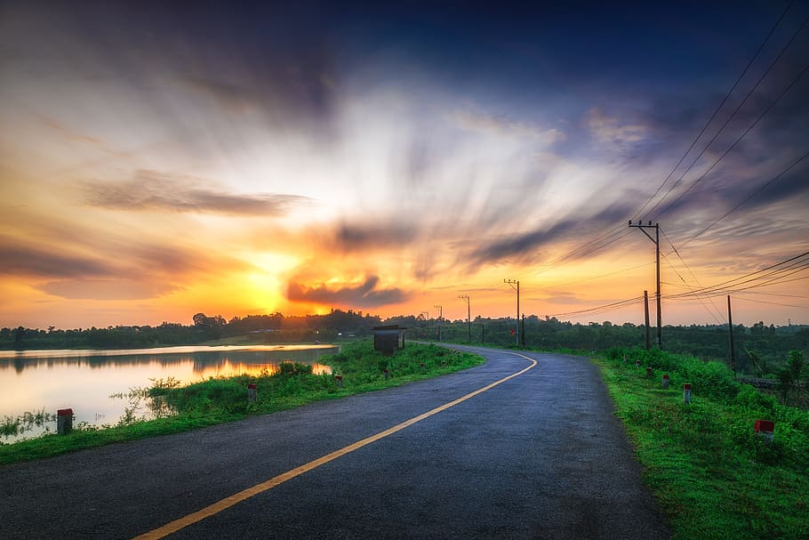 sunrise, landscape, country, vietnam, long exposure, art, wallpaper, cloudy, sunset, colorful