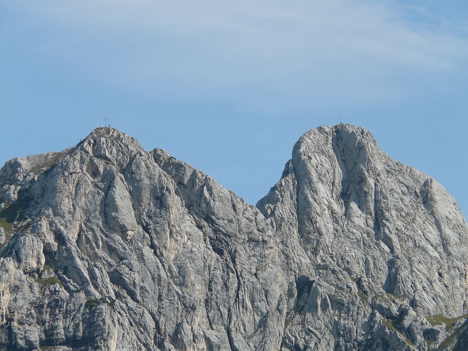 Allgäu Alps, Alpine, Mountains, Tannheim, red flüh, gimpel, summit cross, hiking, mountaineering, tannheimer mountains