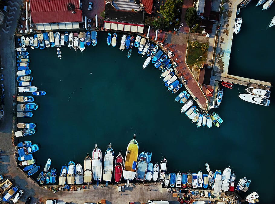 aerial, photography, boats, dock, pathway, sea, ocean, water, boat, yacht