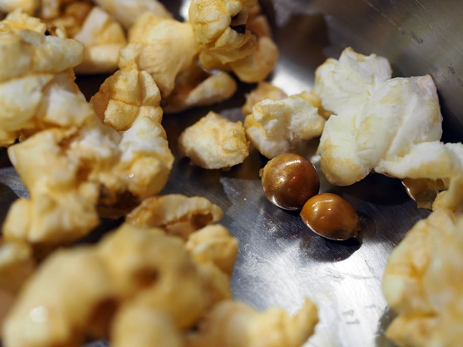 corn, popcorn, caramel, sweets, of the blank, food, food and drink, freshness, snack, indoors