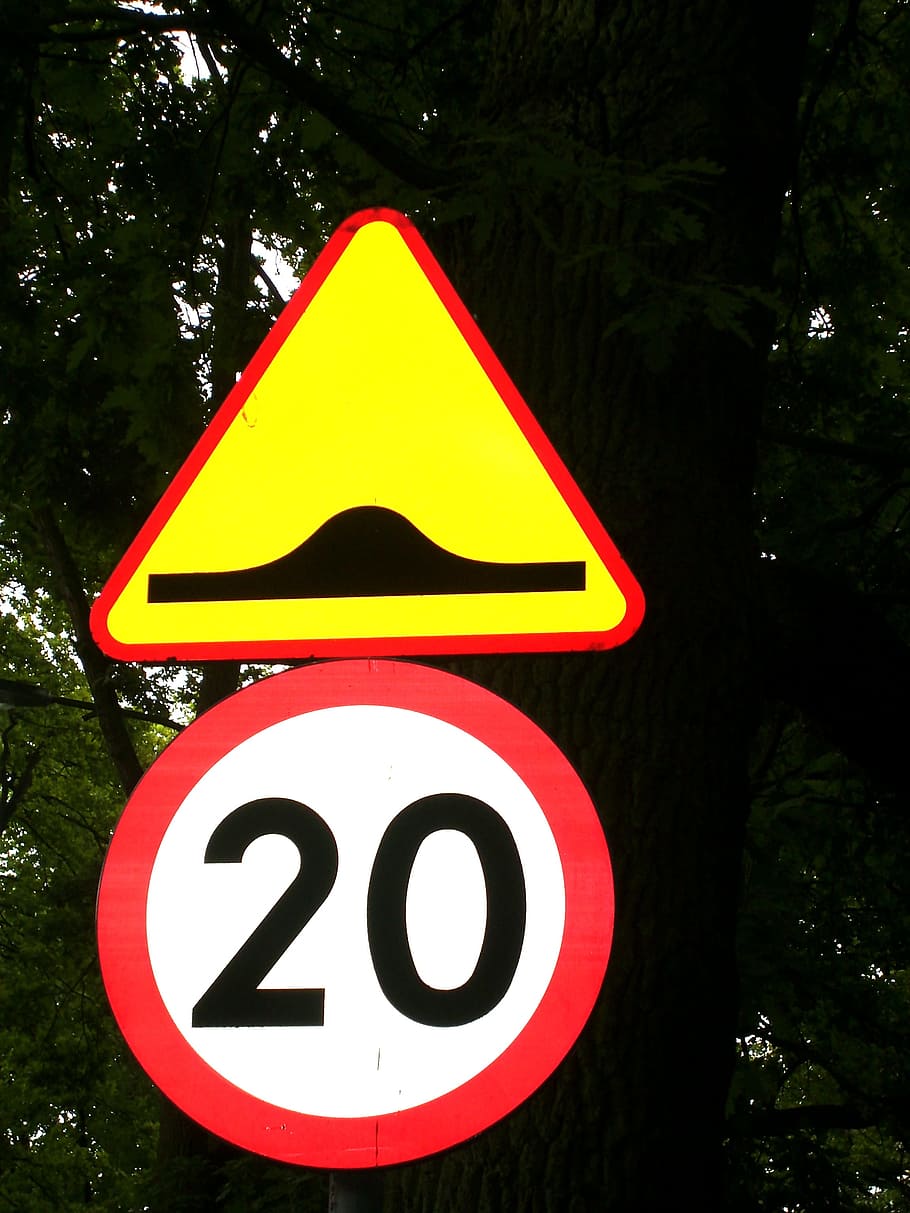 禁止標識, 道路標識, 警告標識, 三角形, 黒色, 案内, 木, サイン, コミュニケーション, 植物