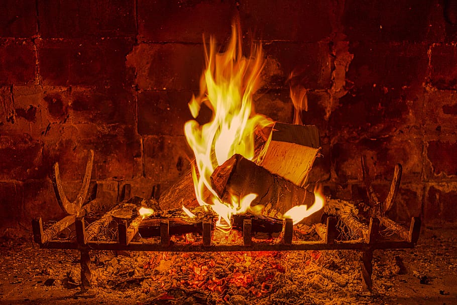 fire, mood, burn, flame, hot, atmosphere, heat, romantic, fireplace, mystical