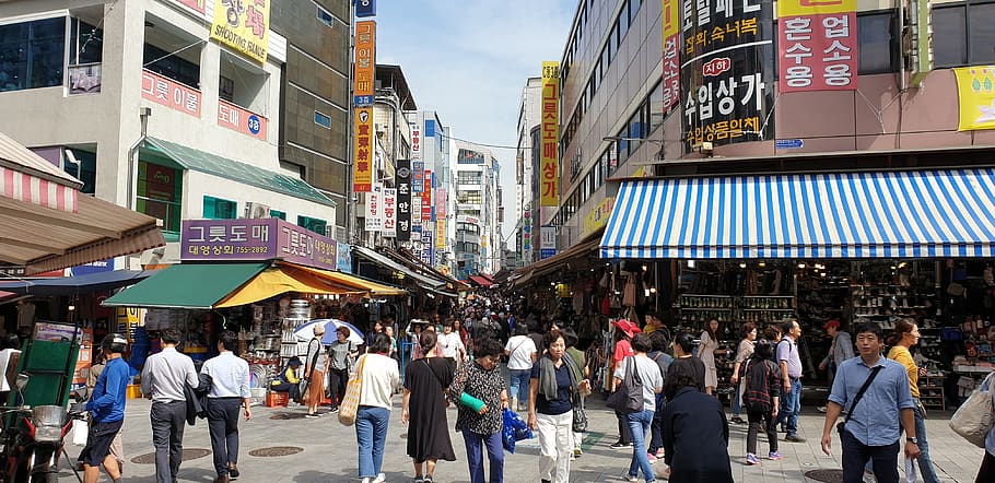 korea, seoul, antique, history, namdaemun, local market, building exterior, architecture, city, crowd
