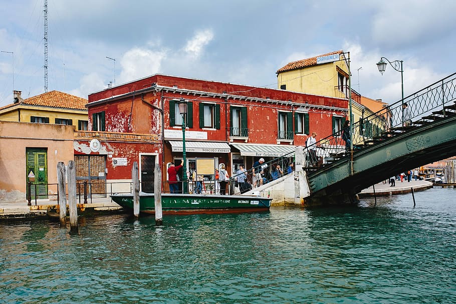 indah, berwarna-warni, pulau murano, Murano, Pulau, Italia, air, liburan, arsitektur, bangunan