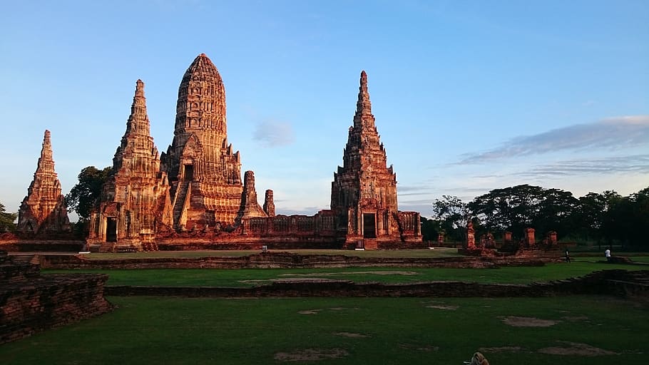 candi tua, ayutthaya, ukuran, thailand, kuno, taman bersejarah ayutthaya, siam kuno, kota tua, agama Budha, ayutthaya tua
