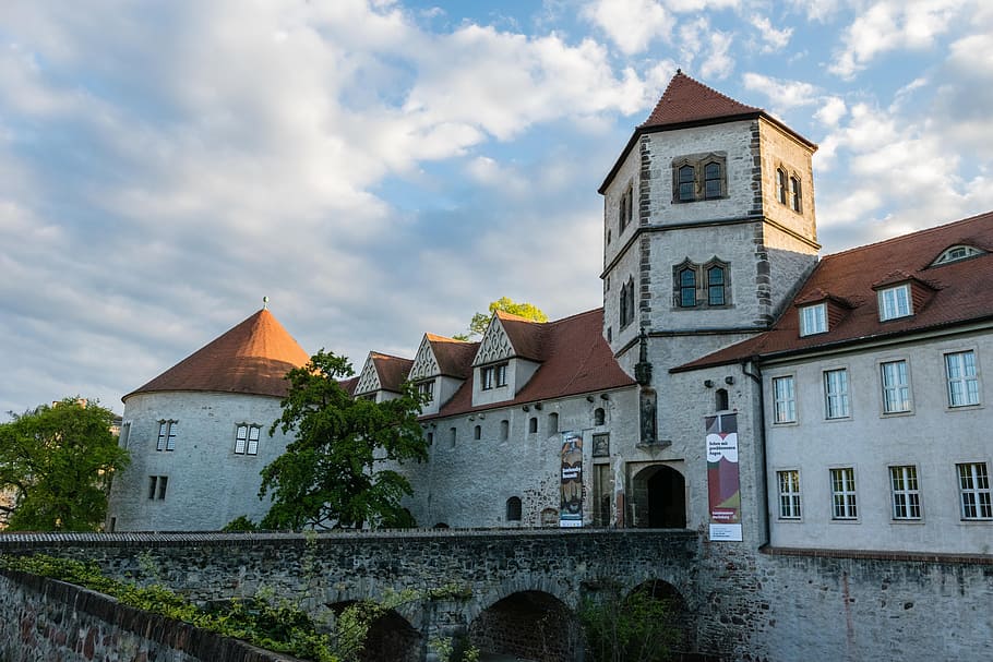 Moritz, castelo, salão, Halle Alemanha, castelo de moritz, saxônia-anhalt, alemanha, locais de interesse, marco, arquitetura