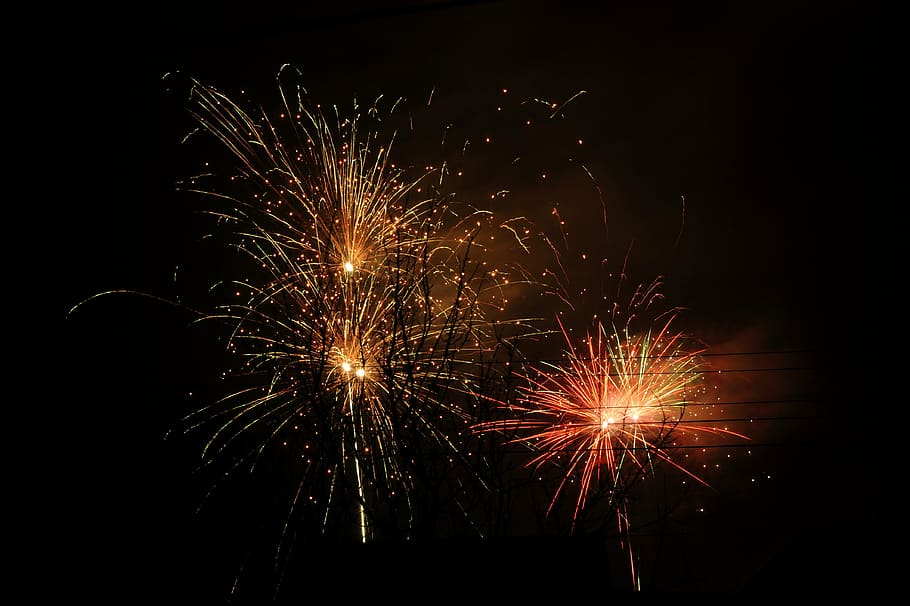 fireworks, light, heaven, dark, the feast of the, new year, pyrotechniku, fire show, celebration, night