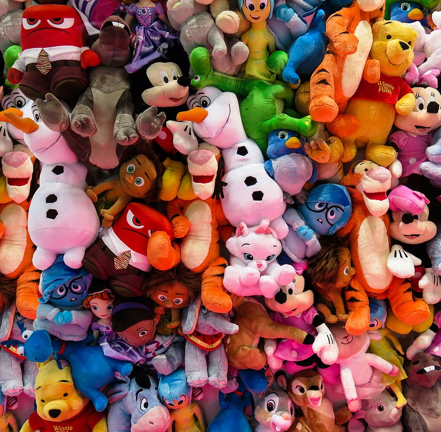 emosi, mainan, boneka beruang, mainan lunak, teman, boneka, boneka binatang, meringkuk, anak-anak, bermain