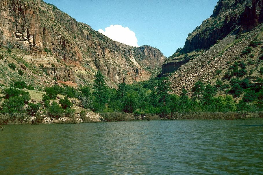 pemandangan danau, baru, meksiko, Cochiti Dam, danau, pemandangan, New Mexico, foto, bukit, domain publik