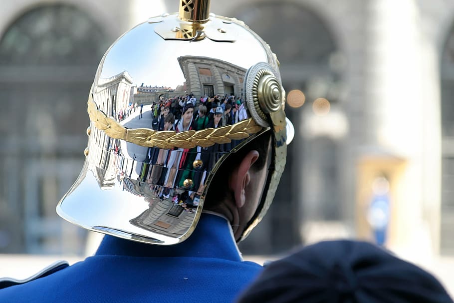 helm, gloss, mirror, silver, knight, armor, chrome, sweden, headshot, day