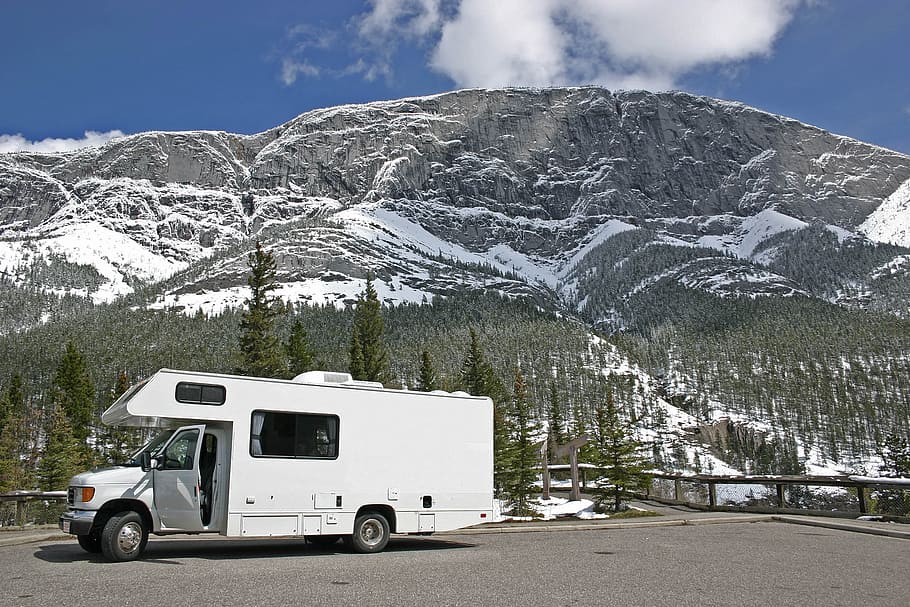 casa móvil, caravana, canadá, camping, viajes, alojamiento, vivir, idilio, jaspe, montaña