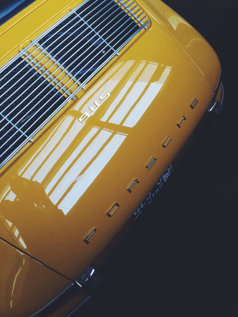 yellow, porsche, 911, car, speed, fast, turbo, automotive, technology, communication