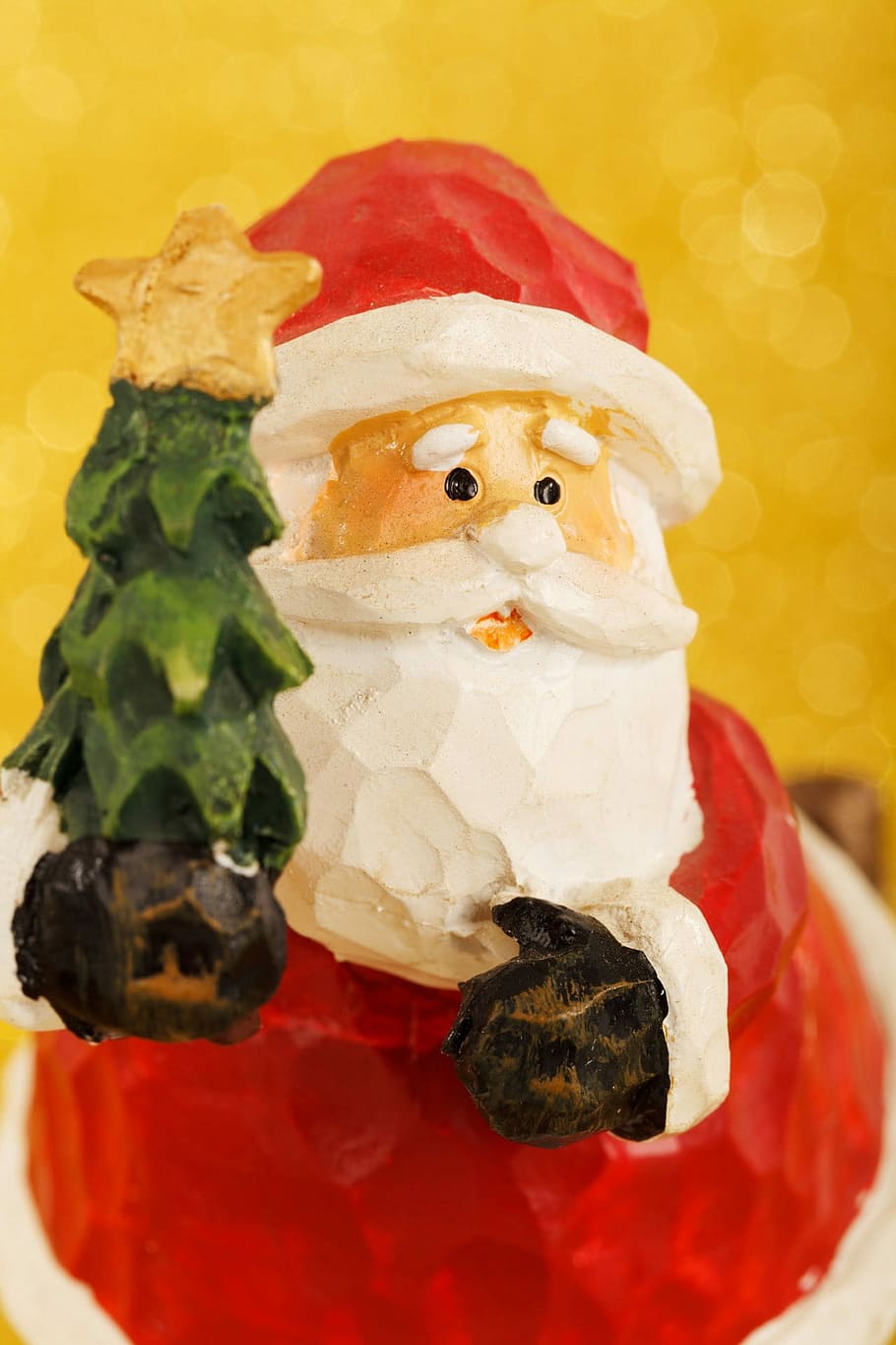 Santa Claus, Christmas Tree, Beard, celebration, christmas, december, festive, holding, holiday, man