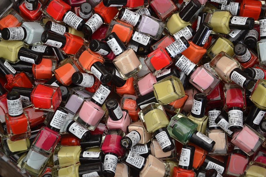 assorted-color nail, polish, bottles, varnish, varnishes, paint, toenail, beautician, nails, nail polish
