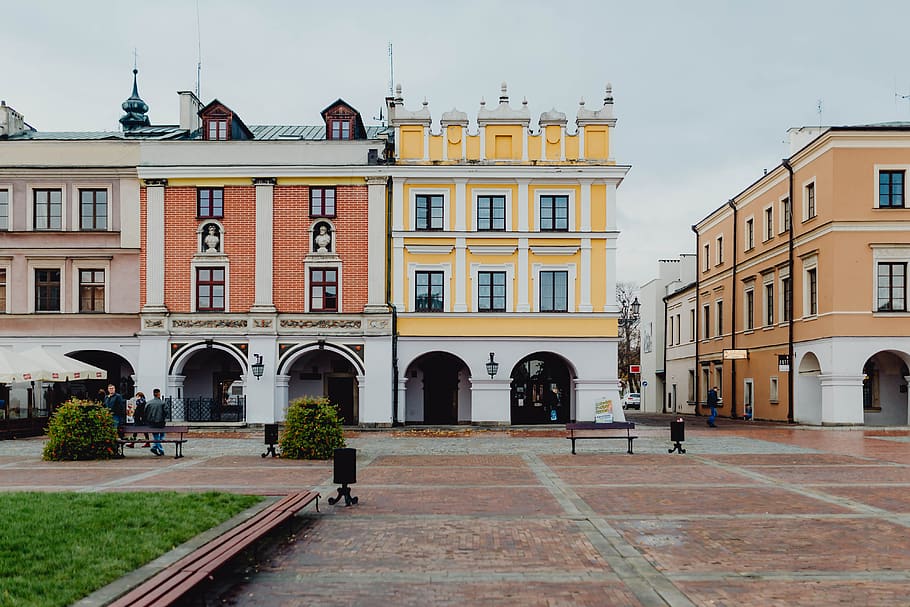 zamosc, Polonia, ciudad, pueblo, arquitectura, imágenes, gira, alrededor, Zamość, exterior del edificio