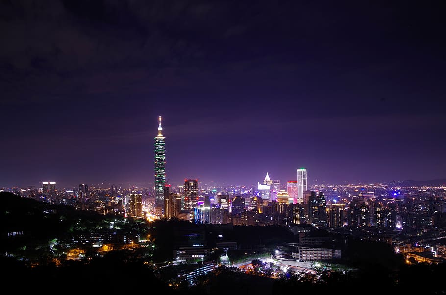 vista nocturna, ciudad, fondo, noche, paisaje urbano, horizonte urbano, arquitectura, lugar famoso, asia, escena urbana